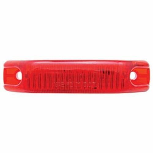 6 LED Rectangular Streamline Light (Clearance/Marker) - Red LED/Red Lens