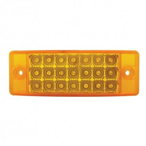 21 LED Reflector Rectangular Light (Clearance/Marker) - Amber LED/Amber Lens