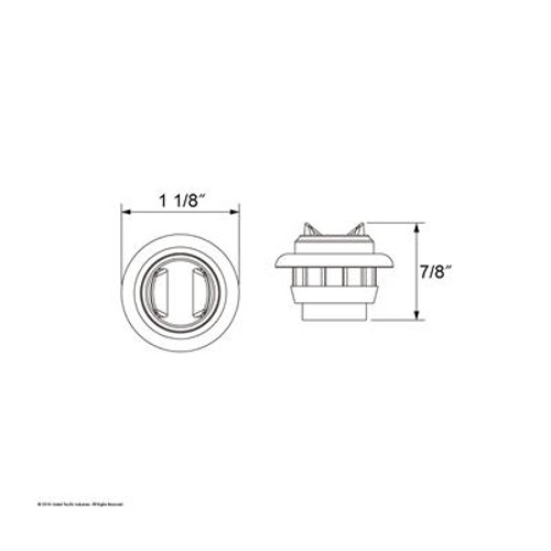 2 LED Mini Light With Bezel (Clearance/Marker) - Red LED/Clear Lens