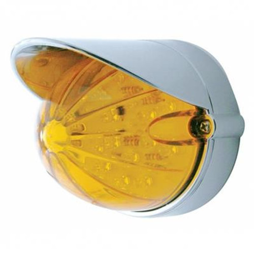 19 LED Watermelon Flush Mount Kit With Visor - Amber LED/Amber Lens