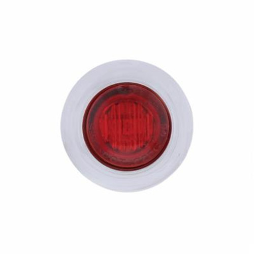 3 LED Dual Function Mini Light With Bezel (Clearance/Marker) - Red LED/Red Lens