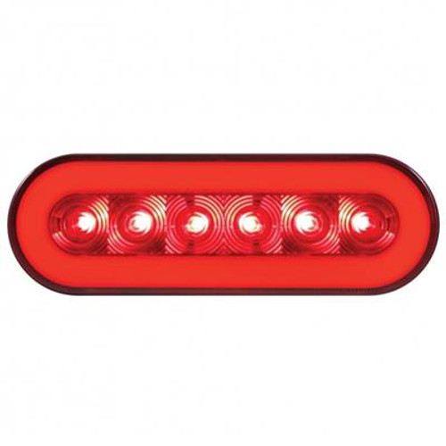 22 LED 6" Oval GloLight Kit (Stop, Turn & Tail) - Red LED/Red Lens (Each)