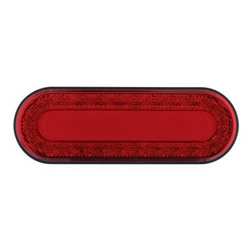 24 LED 6" Oval Mirage Light (Stop, Turn & Tail) - Red LED/Red Lens