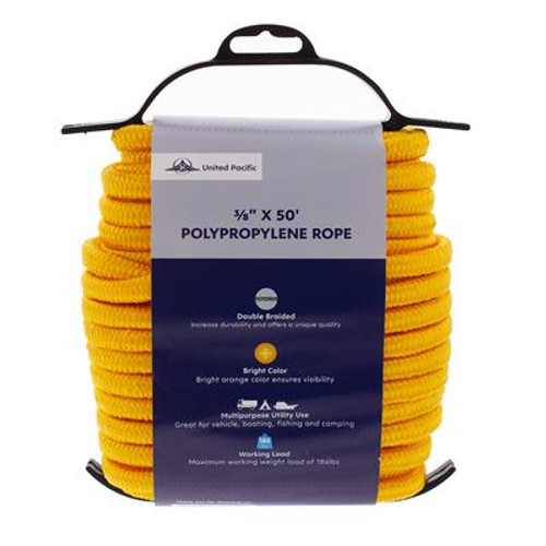 3/8" x 50' 16-Strand Double Braided Polypropylene Rope