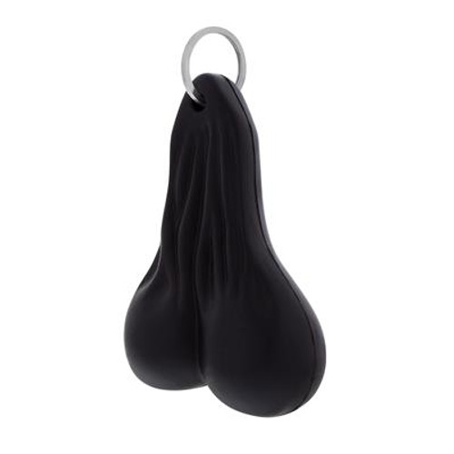 4-1/4" Stress Ballz Novelty Keychain - Black