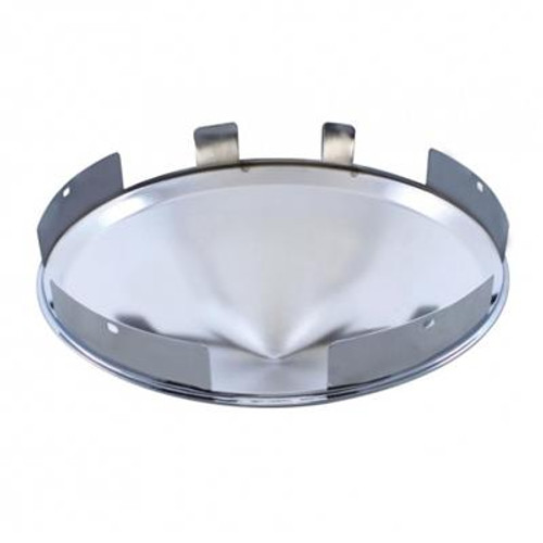 6 Uneven Notched Chrome Pointed Front Hub Cap - 1" Lip