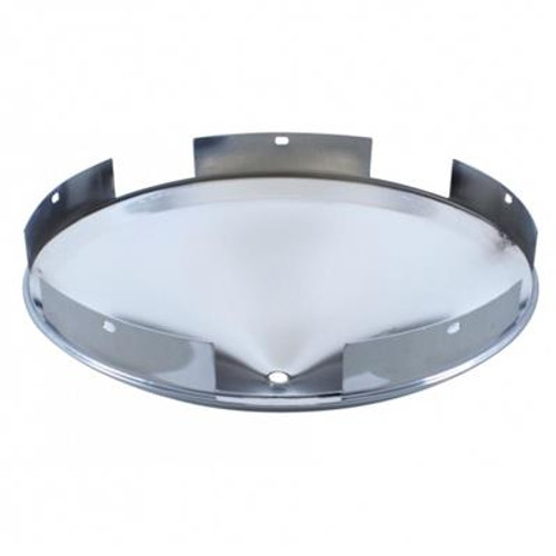5 Even Notched Chrome Pointed Front Hub Cap With Spinner Hole - 1" Lip