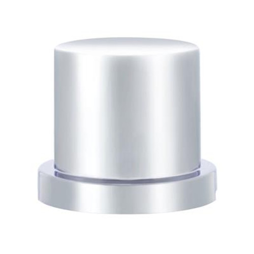 1-1/8" X 1-1/2" Chrome Plastic Flat Top Nut Cover - Push-On (Bulk)