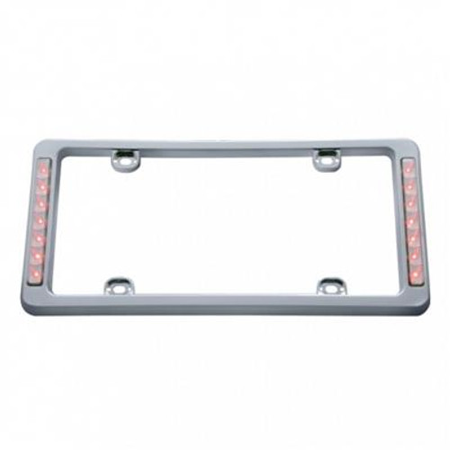 License plate frames are usually an afterthought, but that’s not the case with United Pacific ones that come with LEDs. Choose from either amber LEDs with amber lenses or amber LEDs with clear lenses. Can’t go wrong either way!