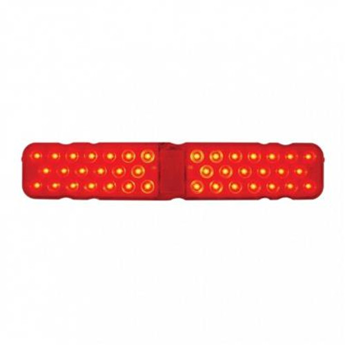 40 LED Rectangular Light (Stop, Turn & Tail) - Red LED/Red Lens