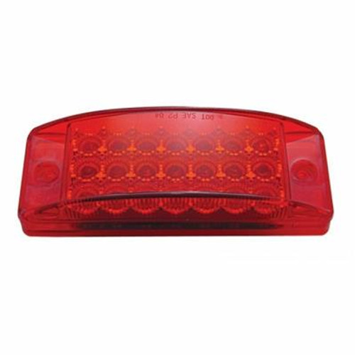 21 LED Reflector Rectangular Light (Clearance/Marker) - Red LED/Red Lens