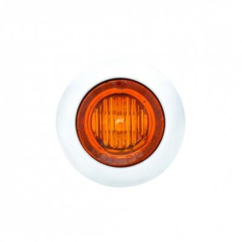 3 LED Mini Light With Bezel (Clearance/Marker) - Amber LED/Amber Lens