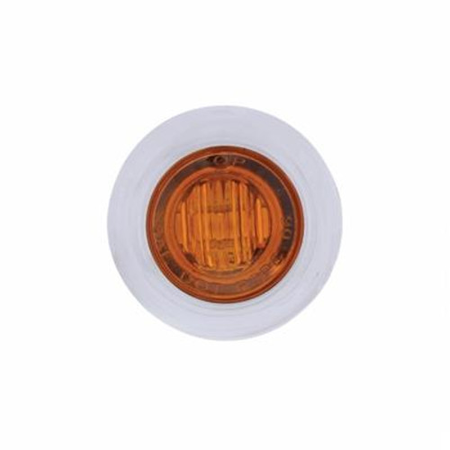 3 LED Dual Function Mini Light With Bezel (Clearance/Marker) - Amber LED/Amber Lens