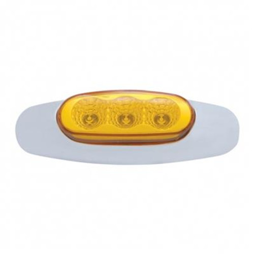 3 LED Reflector Light (Clearance/Marker) - Amber LED/Amber Lens
