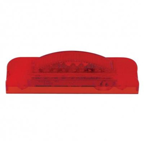 7 LED Rectangular Light (Clearance/Marker) - Red LED/Red Lens