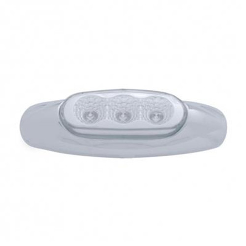3 LED Reflector Light (Clearance/Marker) - Amber LED/Clear Lens (Bulk)
