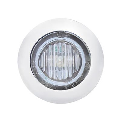 3 LED Mini Light With Bezel (Clearance/Marker) - White LED/Clear Lens