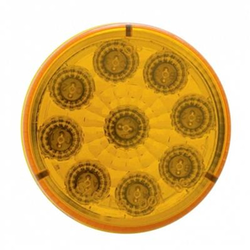 9 LED 2" Round Reflector Light (Clearance/Marker) - Amber LED/Amber Lens