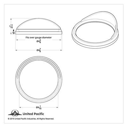 Speed/Tachometer Gauge Bezel With Visor For 1997-2010 Freightliner Century