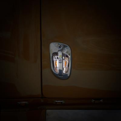 6 Amber LED Chrome Door Handle Cover for Freightliner - Passenger