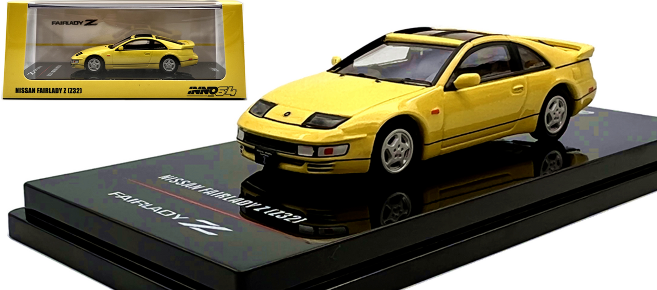 NISSAN FAIRLADY Z Z32 300ZX YELLOW PEARLGLOW 1/64 SCALE DIECAST CAR MODEL  BY INNO INNO64 IN64-300ZX-YLPG