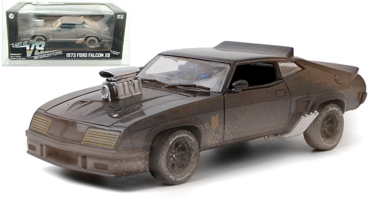 1973 FORD FALCON XB LAST OF THE V8 INTERCEPTORS WEATHERED 1/24 SCALE  DIECAST CAR MODEL BY GREENLIGHT 84052