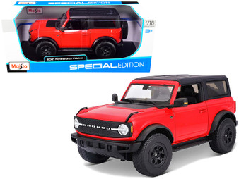 2021 FORD BRONCO WILDTRACK RED 1/18 SCALE DIECAST CAR MODEL MAISTO 31456