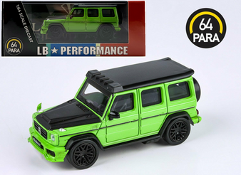 MERCEDES BENZ AMG G63 LBWK ALIEN GREEN 1/64 SCALE DIECAST CAR MODEL BY PARAGON PARA64 55166