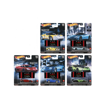 CAR CULTURE 2022 M CASE EXOTIC ENVY  SET OF 5 1/64 SCALE DIECAST CAR MODEL BY HOT WHEELS FPY86-957M