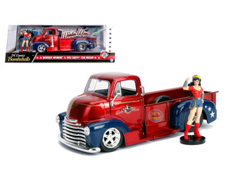 1952 Chevrolet COE Truck DC Comics Bombshells With Wonder Woman Figure 1/24 Scale By  Jada 30453

