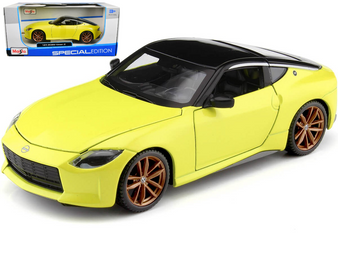 2023 NISSAN Z YELLOW 1/24 SCALE DIECAST CAR MODEL BY MAISTO 32904