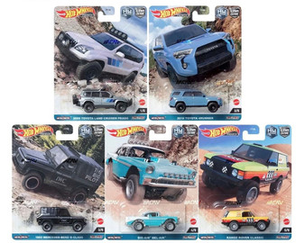 OFF ROAD CAR CULTURE F CASE 2023 SET OF 5 1/64 SCALE DIECAST CAR MODEL BY HOT WHEELS FPY86-959F