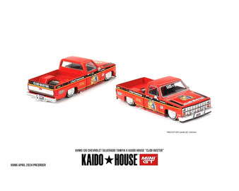 CHEVROLET SILVERADO PICKUP TRUCK ORANGE TAMIYA CLOD BUSTER 1/64 SCALE DIECAST CAR MODEL BY MINI GT KAIDO HOUSE KHMG130