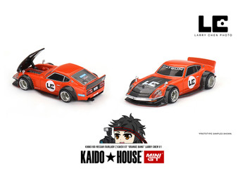 DATSUN 240Z FAIRLADY Z ORANGE BANG LARRY CHEN V1 1/64 SCALE DIECAST CAR MODEL BY MINI GT KAIDO HOUSE KHMG100