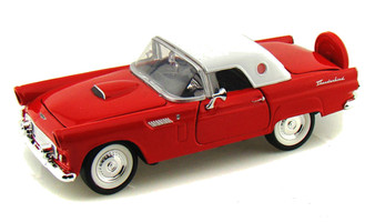 1956 Ford Thunderbird T-Bird Red 1/24 Scale Diecast Car Model By Motor Max 73312