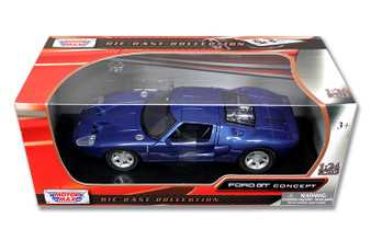 FORD GT CONCEPT BLUE 1/24 SCALE DIECAST CAR MODEL BY MOTOR MAX 73297