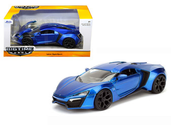 LYKAN HYPERSPORT METALLIC BLUE 1/24 SCALE DIECAST CAR MDOEL BY JADA 98074