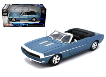 1968 Chevrolet Camaro SS 396 Convertible Blue 1/24 Scale Diecast Car Model By Maisto 31257