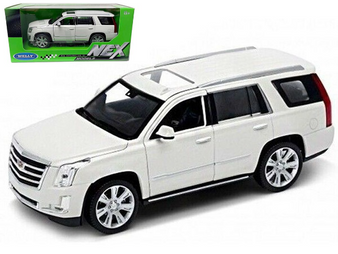 2017 CADILLAC ESCALADE BLACK 1/24 SCALE DIECAST CAR MODEL BY WELLY 24084