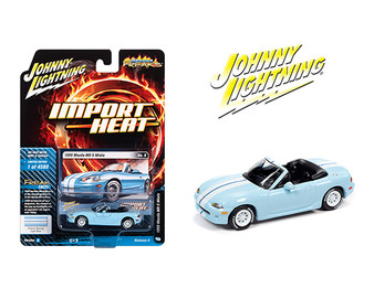 1999 MAZDA MIATA MX5 LIGHT BLUE IMPORT HEAT 1/64 SCALE DIECAST CAR MODEL BY JOHNNY LIGHTNING JLSP111A