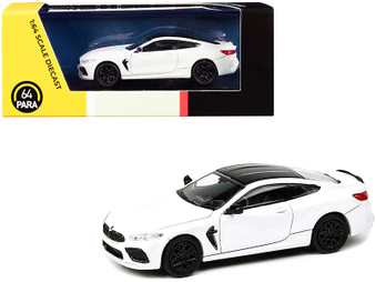 BMW M8 COUPE ALPINE WHITE 1/64 SCALE DIECAST CAR MODEL BY PARAGON PARA64 55214