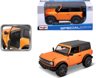 2021 FORD BRONCO BADLANDS 2 DOOR ORANGE 1/24 SCALE DIECAST CAR MODEL BY MAISTO 31530