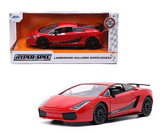 LAMBORGHINI GALLARDO SUPERLEGGERA RED 1/24 SCALE DIECAST CAR MODEL BY JADA TOYS 32945