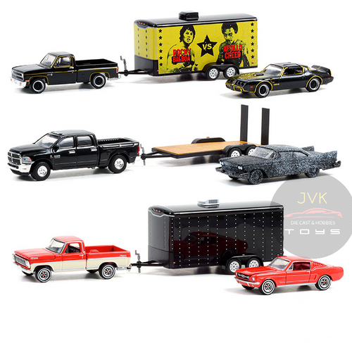 HOLLYWOOD HITCH & TOW SERIES 9 SET OF 3 1/64 SCALE DIECAST CAR MODEL BY GREENLIGHT 31120