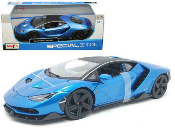 LAMBORGHINI CENTENARIO BLUE 1/18 SCALE DIECAST CAR MODEL BY MAISTO 31386