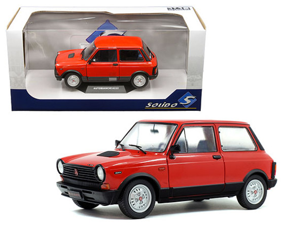1980 AUTOBIANCHI A112 MK.5 ABARTH ROUGE 1/18 SCALE DIECAST CAR MODEL BY SOLIDO S1803802