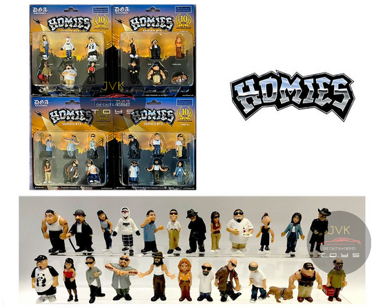 HOMIES FIGURES 1.75" SET OF 6 4 STYLES TOTAL 24 ASSORTED FIGURES SERIES 13 HOM13BL