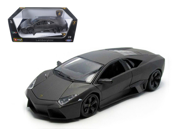 LAMBORGHINI REVENTON GREY 1/18 SCALE DIECAST CAR MODEL BY BBURAGO 11029