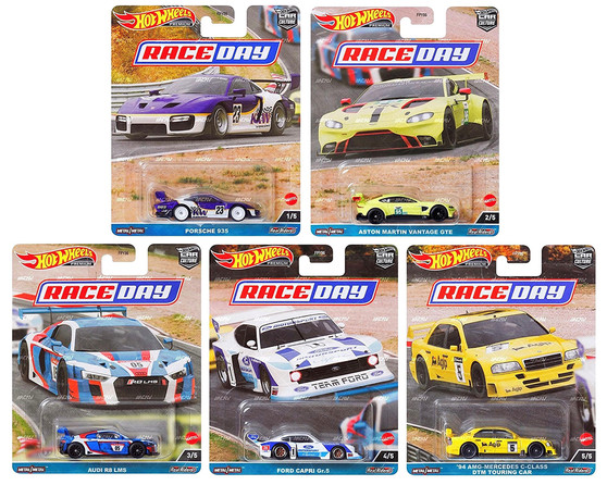 RACE DAY CAR CULTURE SET OF 5 2023 D CASE 1/64 SCALE DIECAST CAR MODEL BY HOT WHEELS FPY86-959D