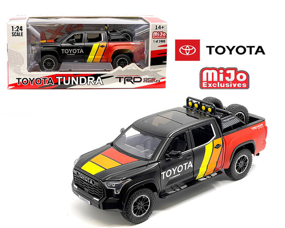 2023 TOYOTA TUNDRA TRD OFF ROAD 4X4 TRUCK BLACK 1/24 SCALE DIECAST CAR MODEL HO8555RMJS02